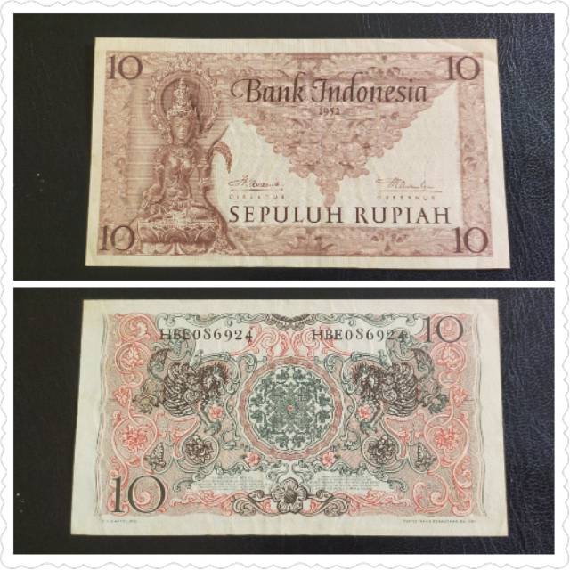 Uang Kuno Indonesia 10 Rupiah tahun 1952