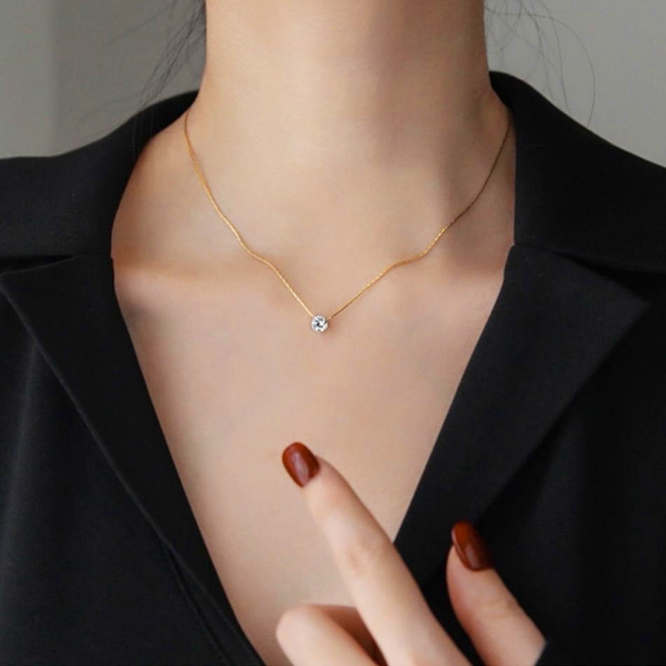 [NOIN] Kalung Titanium Fashion Wanita Anti Karat Anti Alergi Liontin Korean Style KT-042