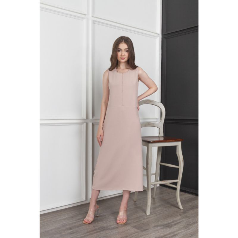 laura dress busui 132cm &amp; 115cm loose dress inner dress casual dress santai