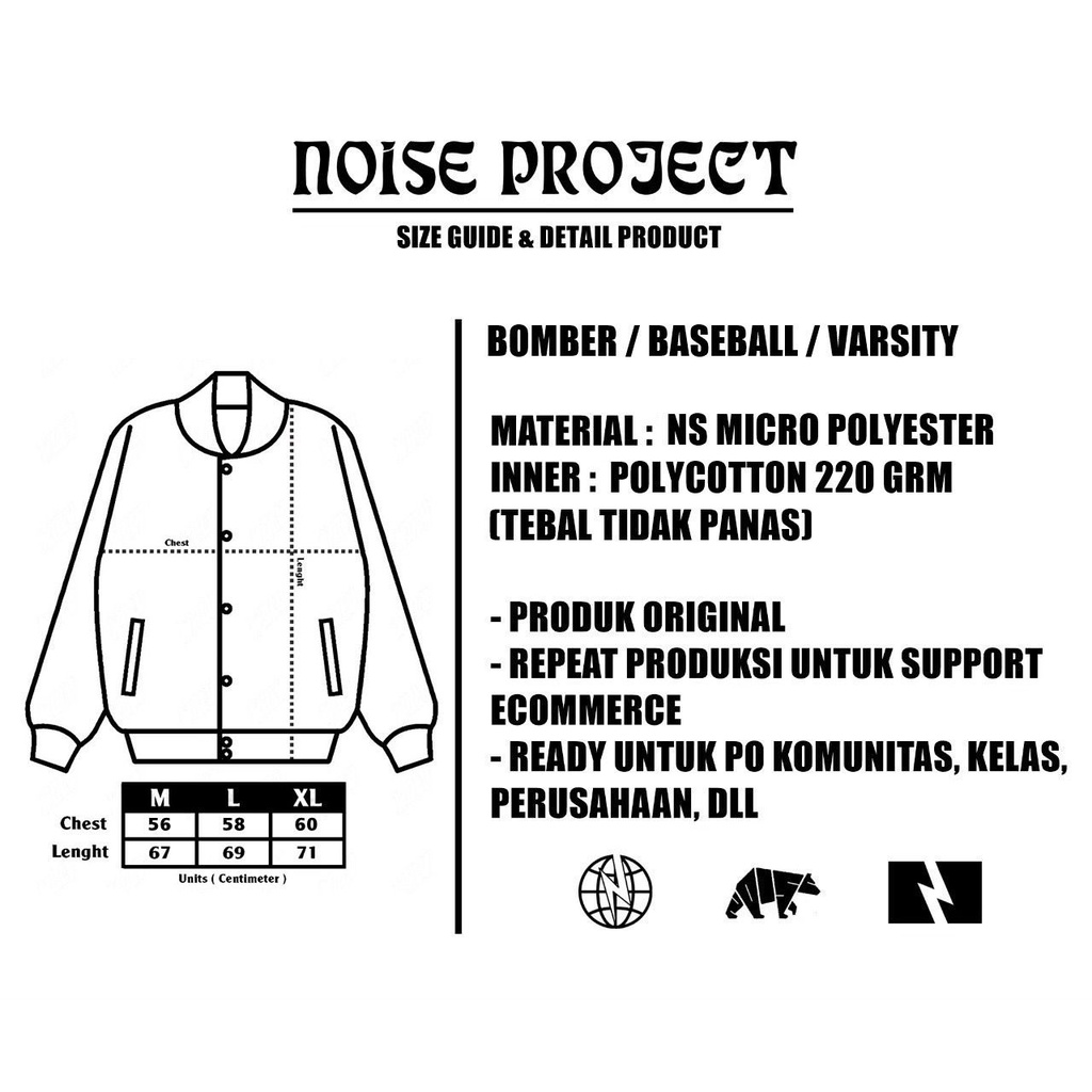 BOMBER JACKET BASEBALL NOISE PROJECT ORIGINAL