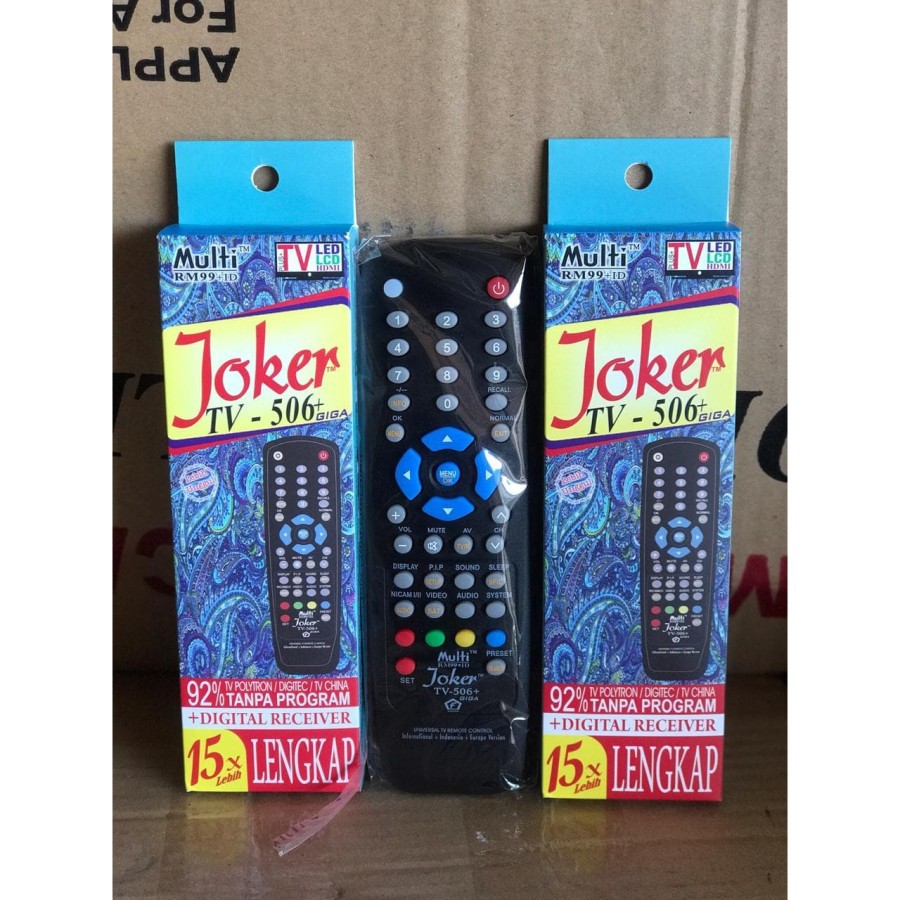 Remote tv universal joker tv -506 + giga lcd led hdmi