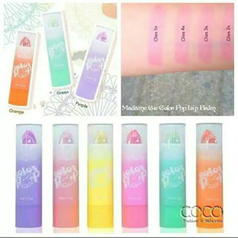 [ AURORA ] MADAME GIE COLOR POP LIP BALM FRUITY SERIES