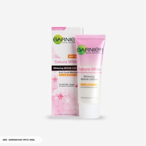 [ khusus siang ] garnier sakura white day cream 20 ml - garnier sakura white cream siang tube 20 ml