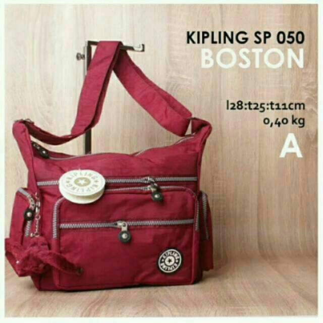 Tas Selempang Kipling Boston Maroon Harga + Bunus 1pcs Gelang Cantik