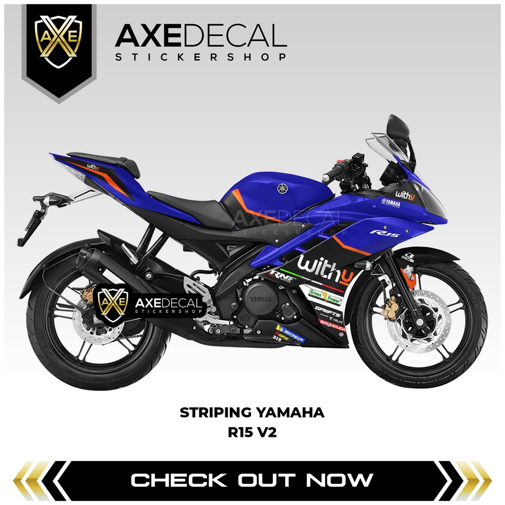 Striping R15 V2 RNF Withu / Stiker Motor Yamaha R15 V2 / Stock Decals