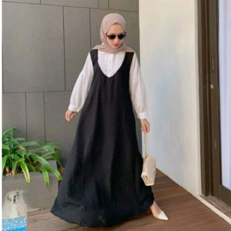 Gamis santai untuk jalan jalan | Jasmine dress by Dewihijab Apparel bisa request size JUMBO