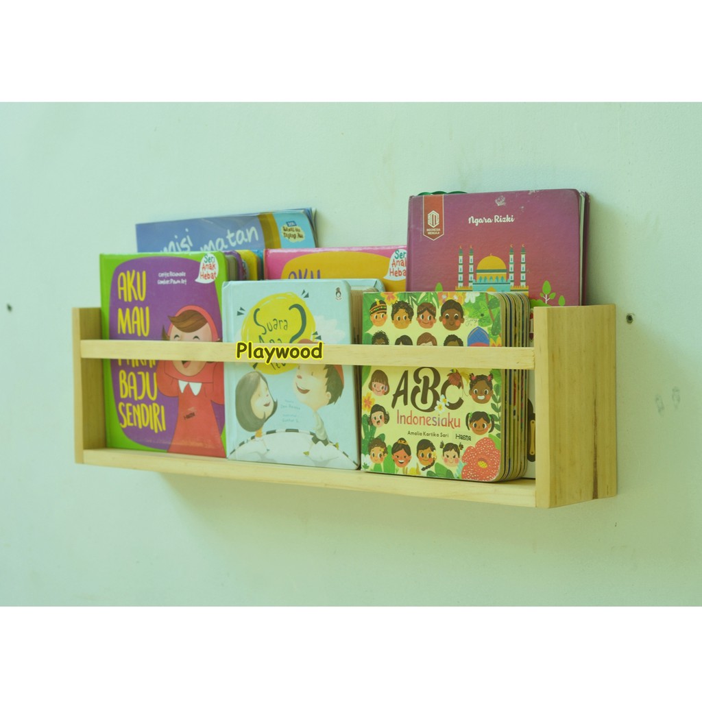 Rak Dinding Kayu Gantung Tempat Buku Majalah Finishing Rak Dinding Kayu Gantung Tempat Buku Majalah Finishing