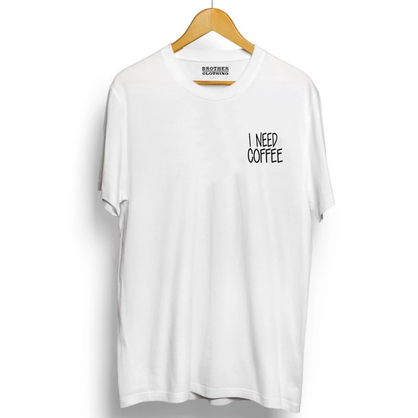 Kaos Distro I Need Coffee Little Black - Abu Misty Premium