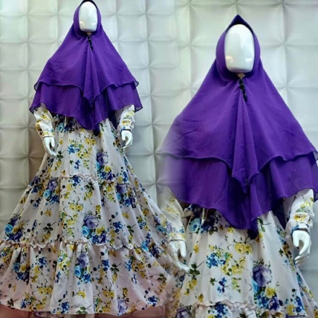 Gamis Rempel Motif Bunga