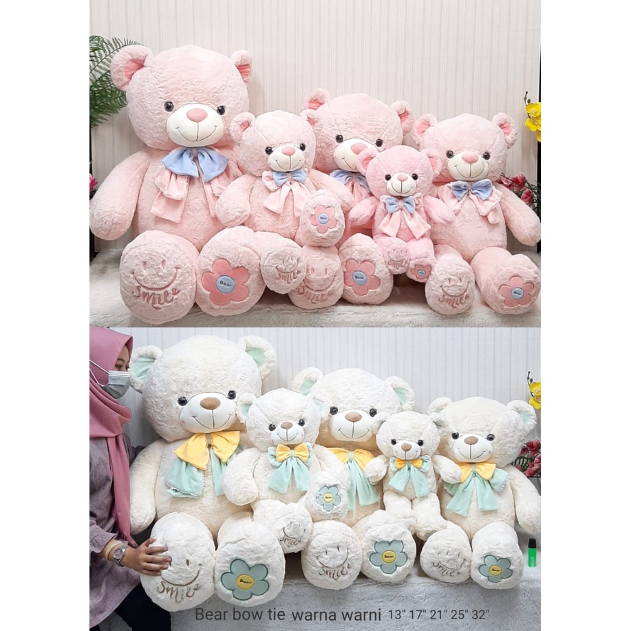 Boneka Teddy Bear Bowtie Size 17&quot;/70cm/boneka beruang/boneka bear pita/boneka anak lucu/