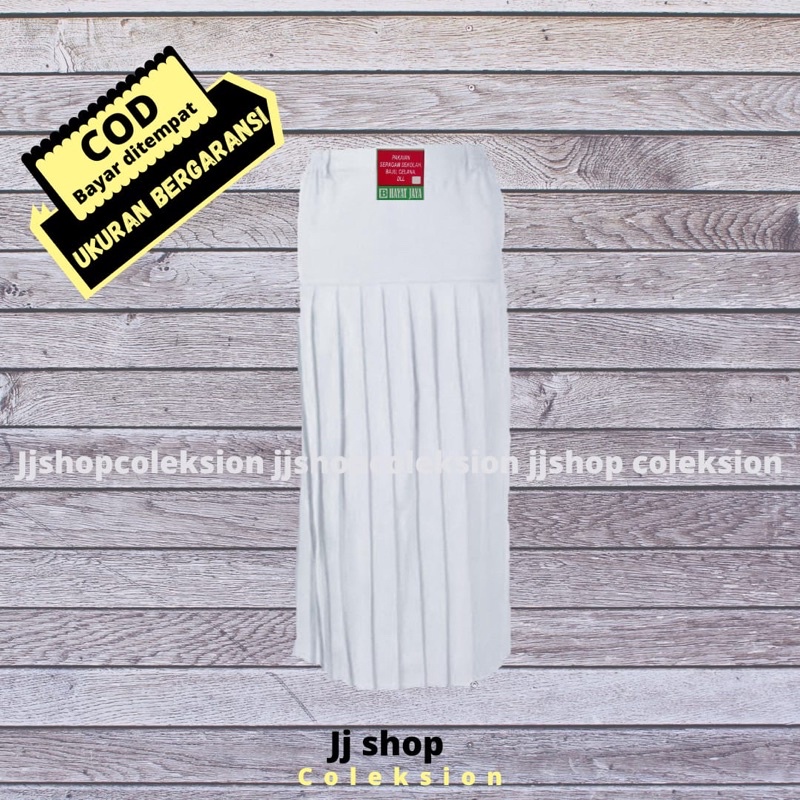 SERAGAM SEKOLAH ROK PANJANG PUTIH SD ,SMP , SMA , ROK PANJANG LIPIT TURUN PINGGANG PUTIH , SERAGAM S