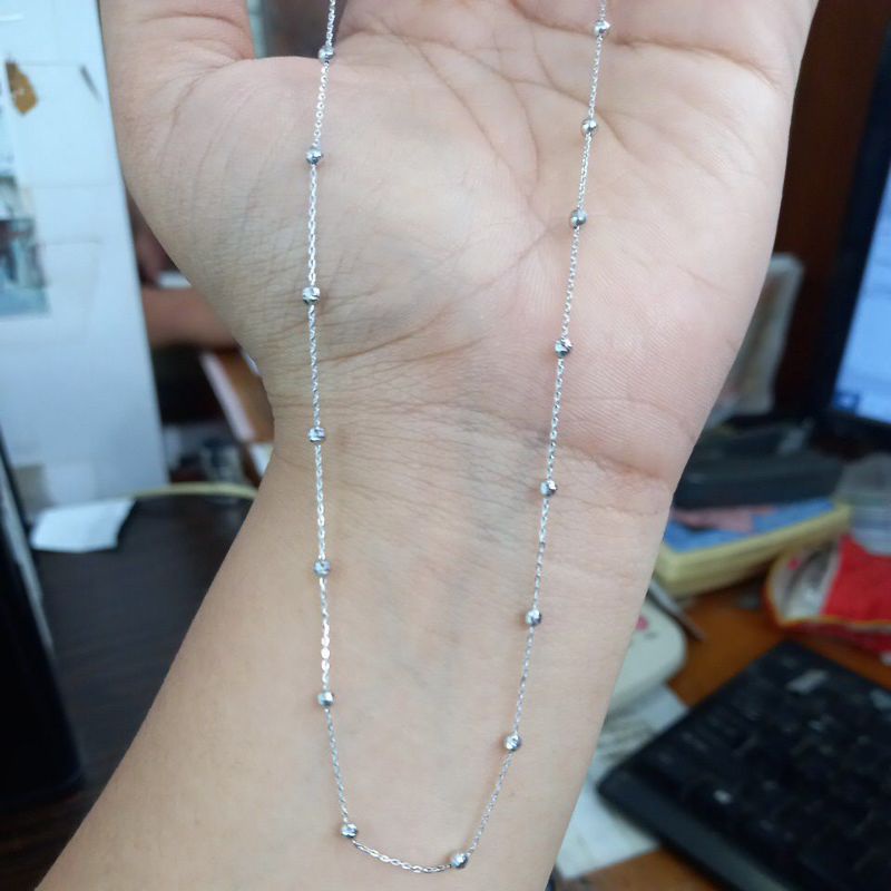 kalung mas putih nody bola ukir ubs420