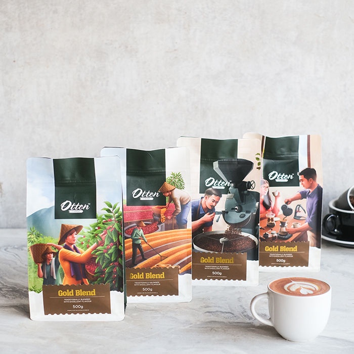 Kopi Gold Blend - 500gr - Commercial Blend - Biji / Bubuk Otten Coffee