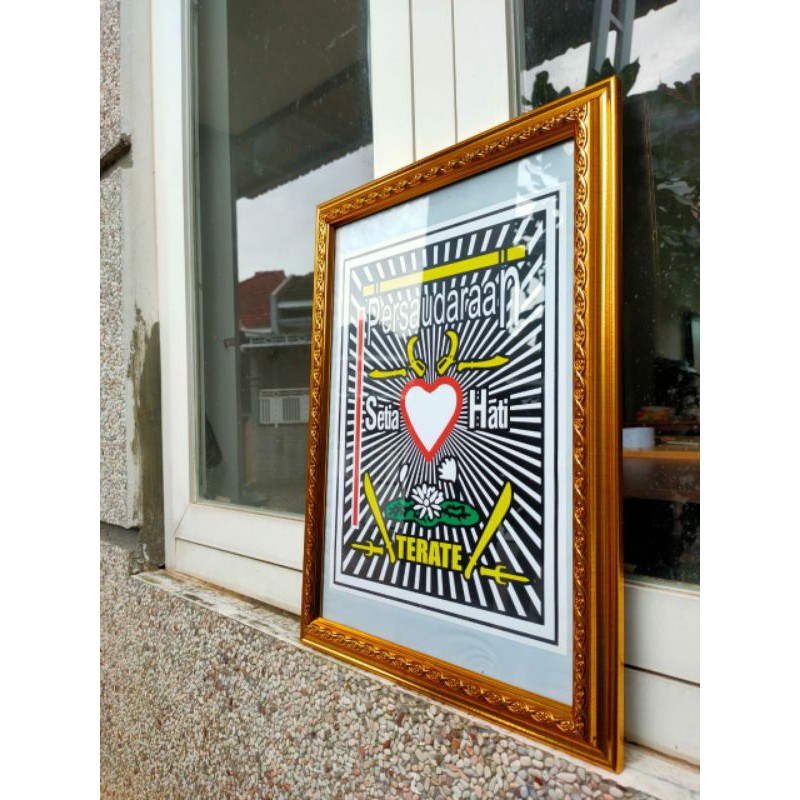 Hiasan Dinding Lambang PSHT Pigora PSHT Pigora Emas PSHT terate Lambang Bed Bet Badge PSHT