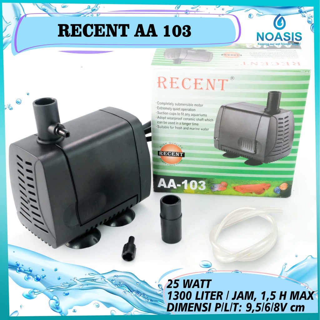 POMPA AIR CELUP AQUARIUM RECENT AA-103 SUMBERSIBLE PUMP