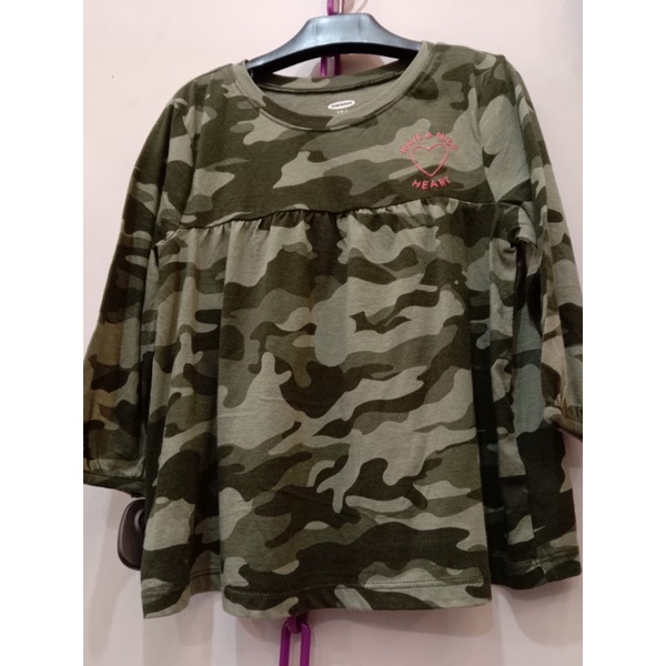 Baju atasan army anak cewek old navy