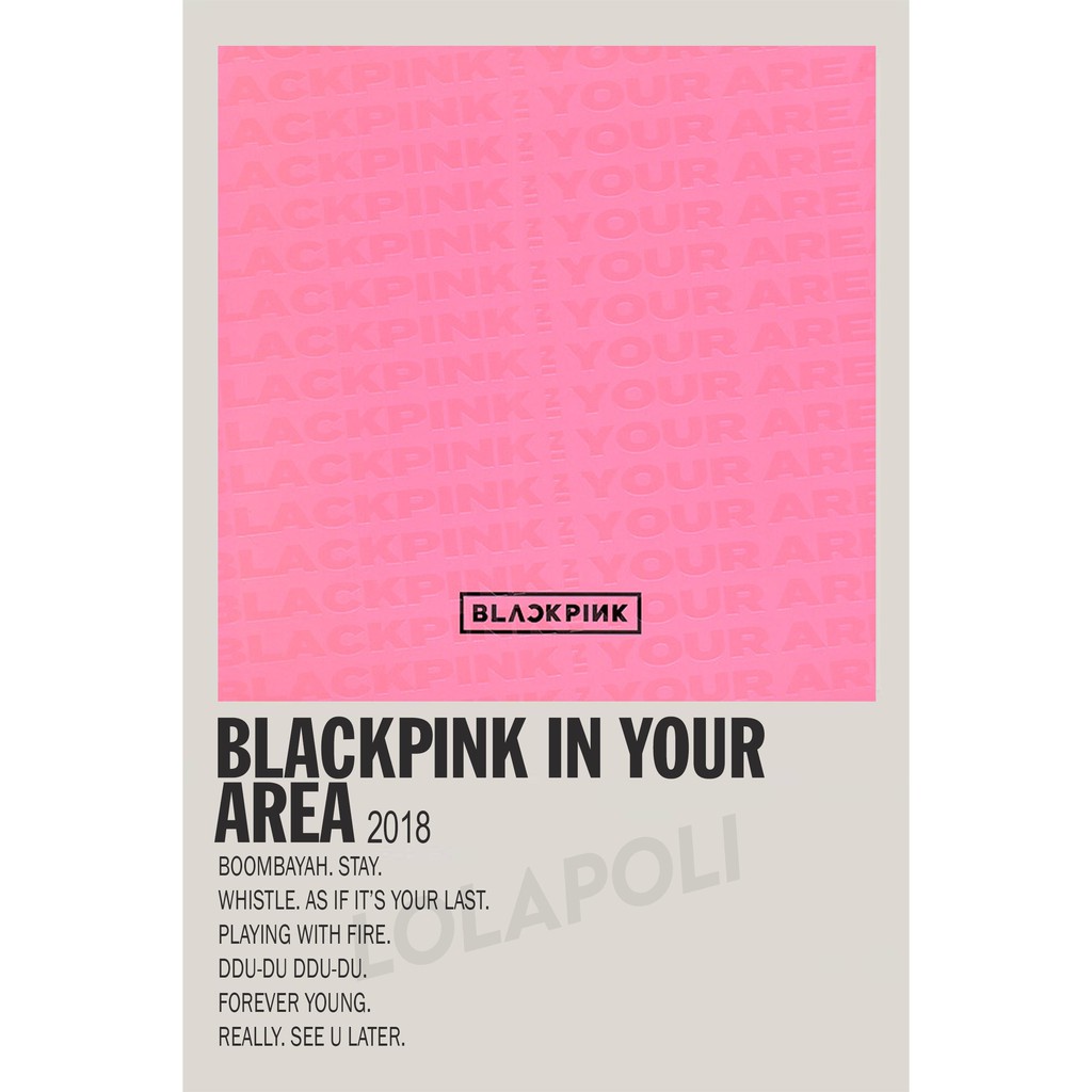 Poster Cover Album K-Pop Blackpink In You Area - Blackpink