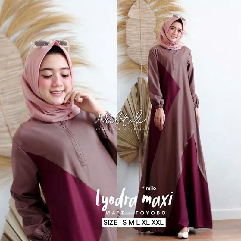 Lyodra maxi gamis muslim terbaru
