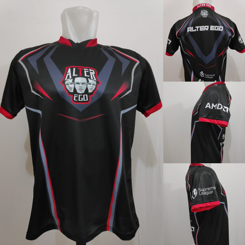 JERSEY KAOS BAJU GAMING ALTER EGO BLACK-RED