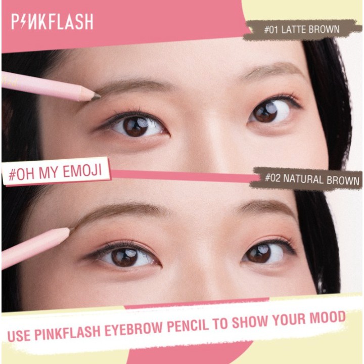 PINKFLASH Oh My Emoji Eyebrow Pensil Alis Anti Air Tahan Lama PF009