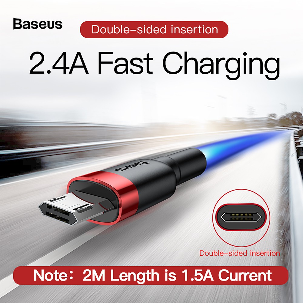 Baseus Kabel Data Micro Cafule Cable For Micro Quick Charge 2.4A