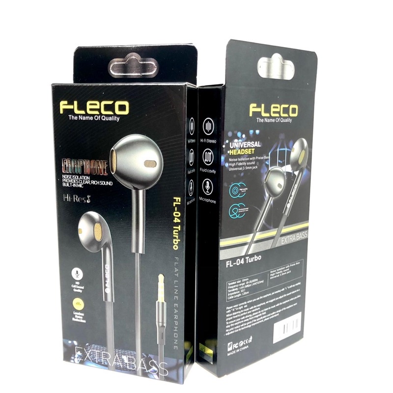 PROMO HANDSFREE FLECO ORIGINAL FL04 TURBO MUSIC HEADSET HIFI SOUND NEW