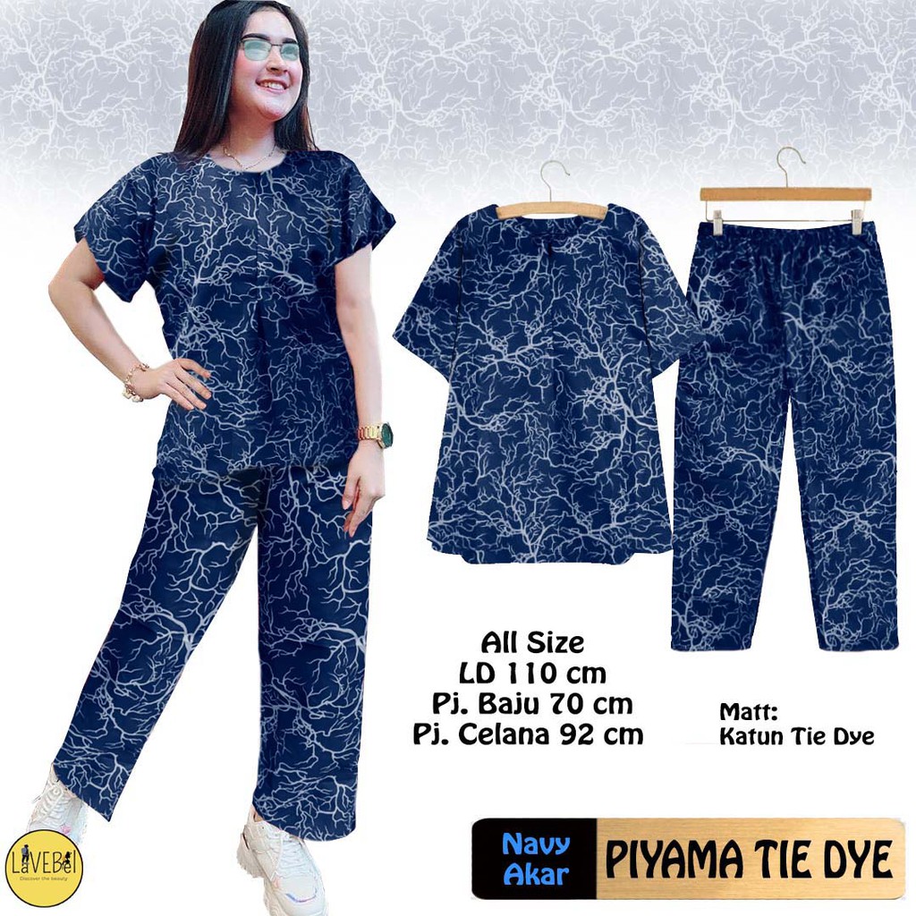 LVB Piyama Wanita TIE DYE / baju tidur wanita / set pajamas wanita / Setelan kasual wanita/21743