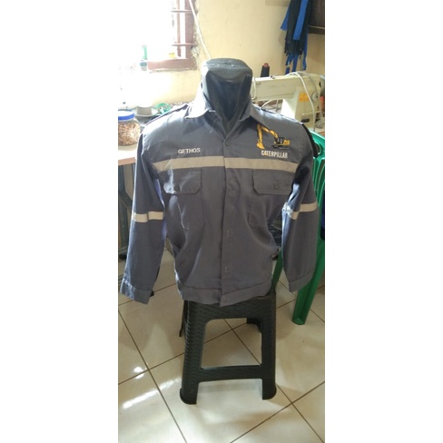 (READY) Seragam kerja proyek operator alat berat excavator /ATASAN PRIA/baju panjang pria/ kemeja