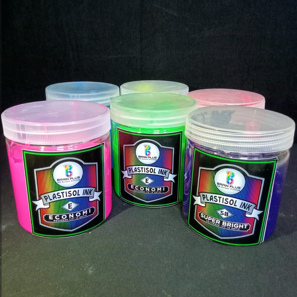

RB Tinta Sablon PLASTISOL FLOURESCENT Brain Plus BIRU 500gr