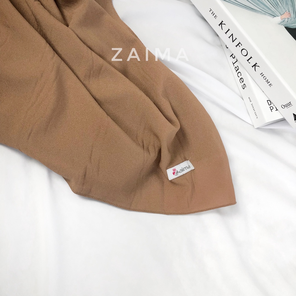 Pashmina Jumbo Syari Besar Lebar Persegi Panjang Murah Diamond Crepe Italiano Premium-Mocca