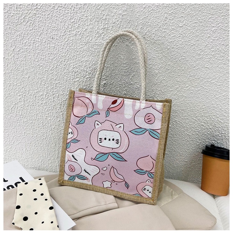 Drozenb Tas Tote Wanita Bahan Anyam Goni Resleting Mini/Totebag Fashion Korea Anyam Impor/Tas Tote Mini Bahan Goni Model Korea Fashion