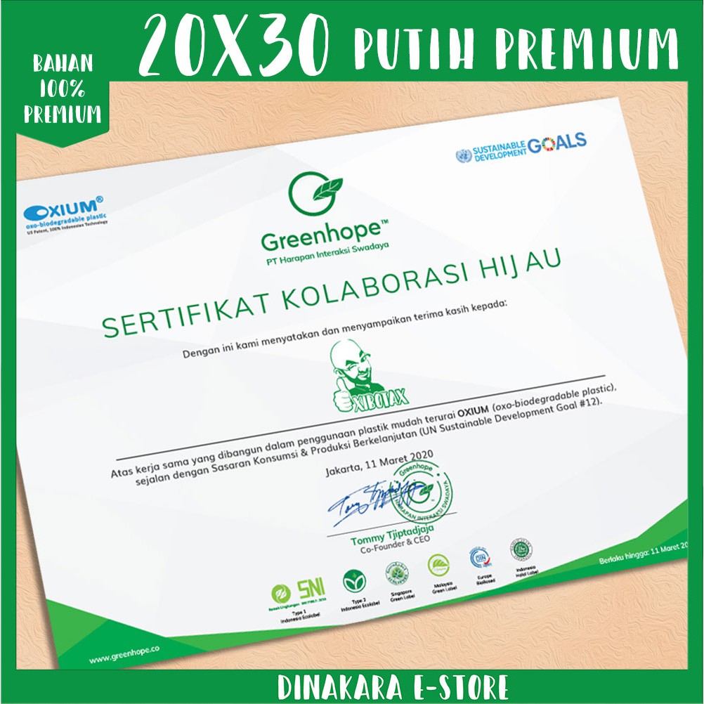 

Polymailer Plastik ramah lingkungan 20x30 - Putih (isi +/- 100 pcs) RJ4