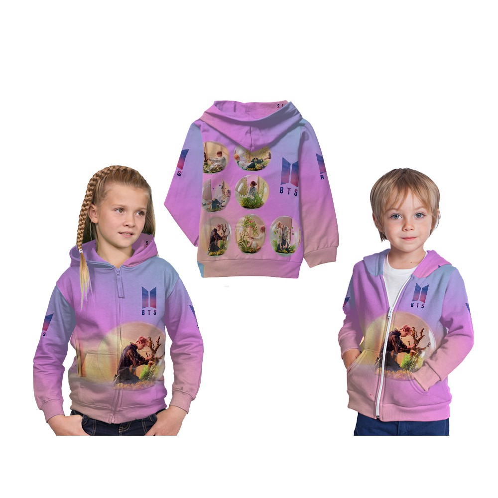 Jaket Sweater Hoodie Anak Fullprint Custom BTS Answer - Jungkook
