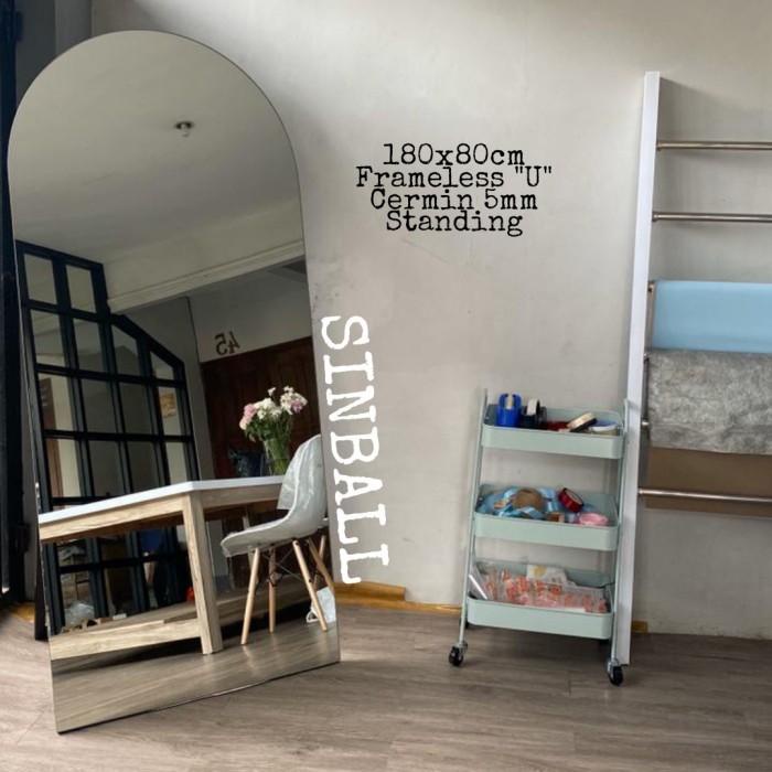 Mirror Full | Standing Mirror Cermin Berdiri Full Body Satu Badan Besar Aesthetic