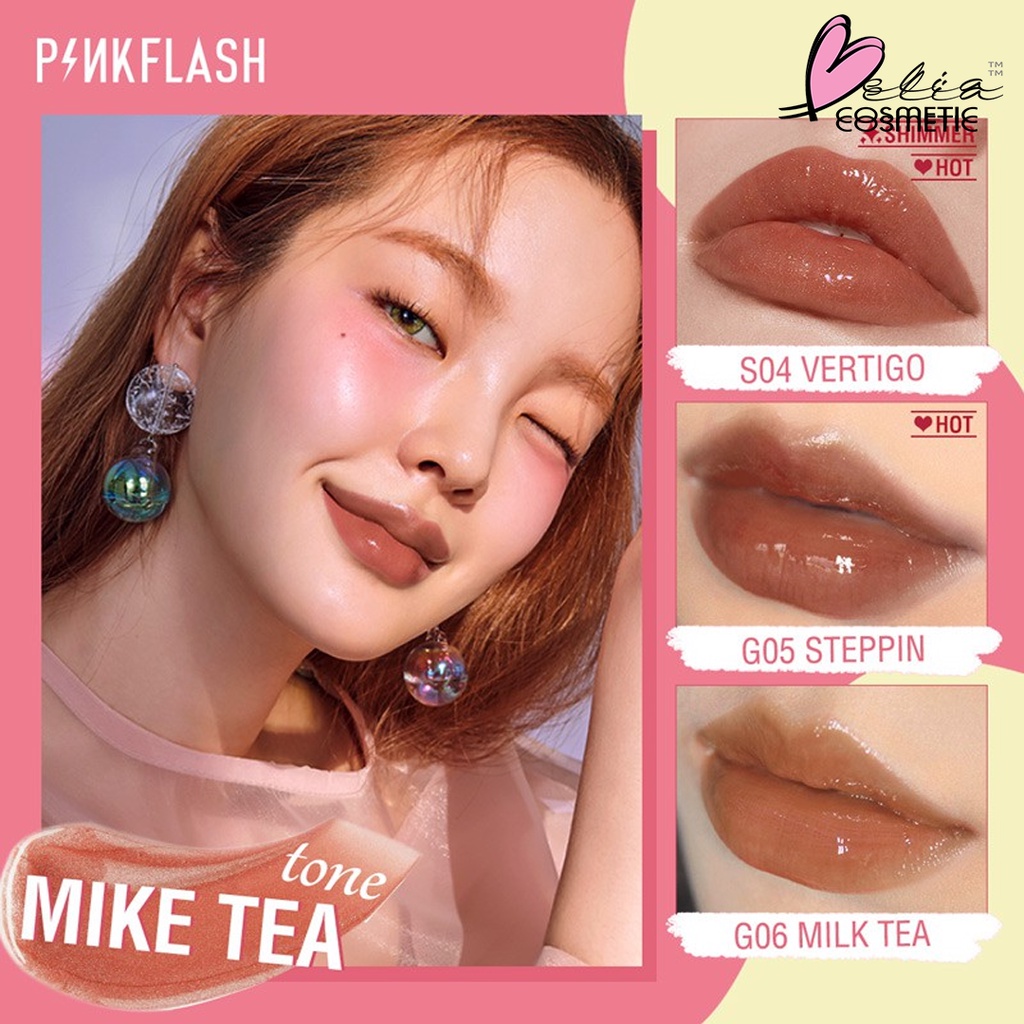 ❤ BELIA ❤ PINKFLASH Lasting Glossy Lipgloss | Lip Gloss | Pink Flash | BPOM PF-L02