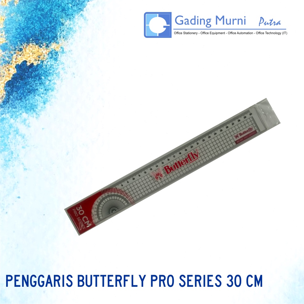 

Penggaris / Garisan Plastik Butterfly PRO SERIES 30 CM