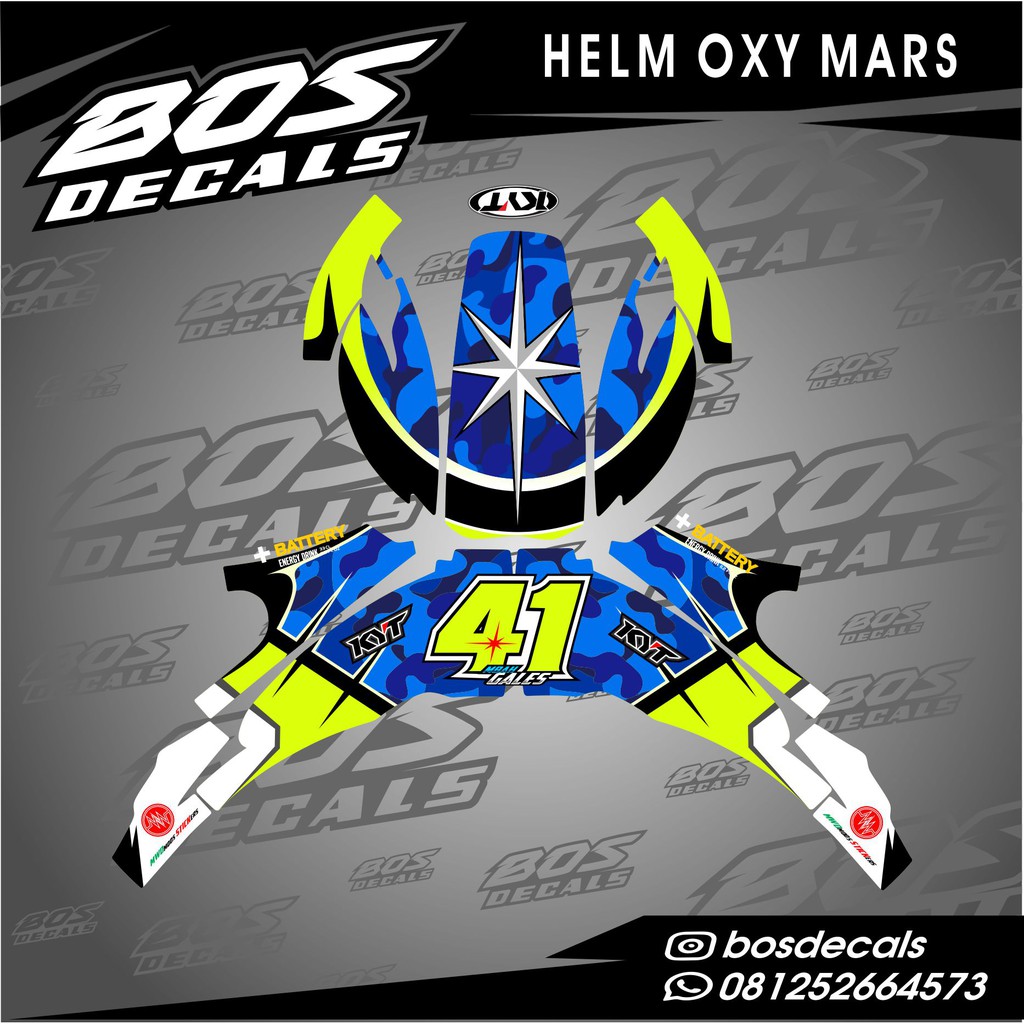 DECAL STICKER HELM MARS OXY