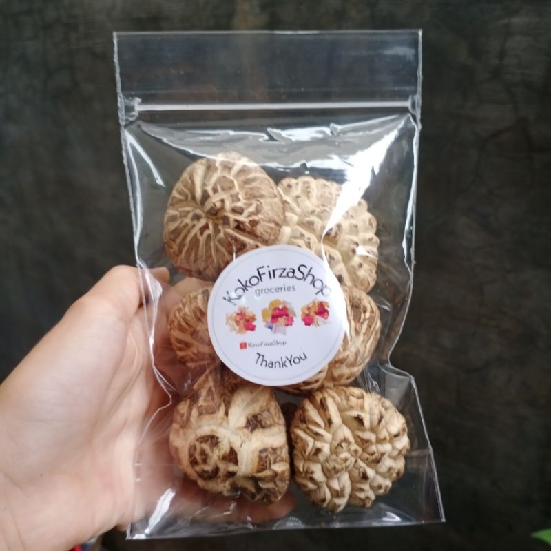 

Jamur Shitake / Huako Tebal 50 Gram Dan 100 Gram