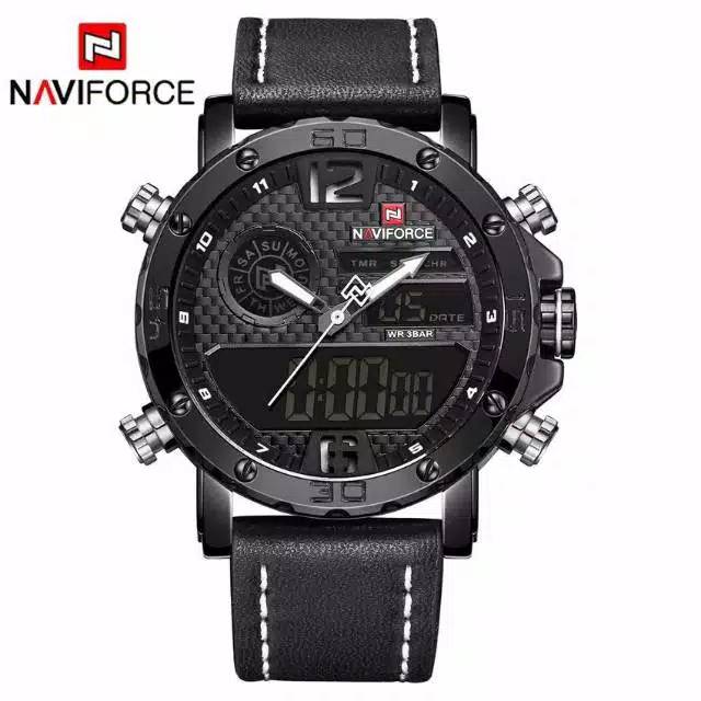 Jam Tangan Pria Naviforce Original NF 9134 /9136 Best Kulit