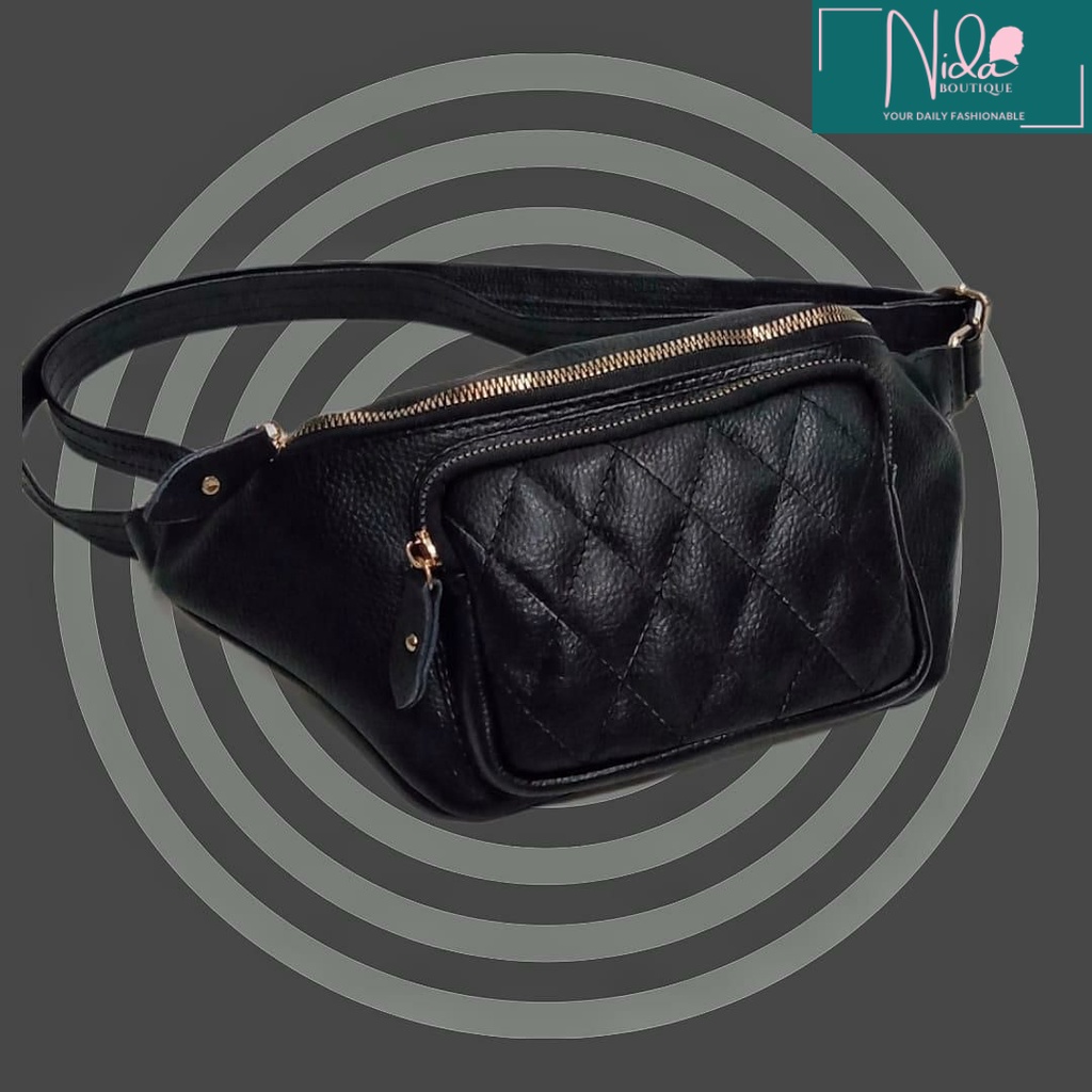 Waist bag Kulit Women Tas Wanita Pinggang Kulit Sapi Asli Garut  Leather Terbaru Kualitas Premium Ke