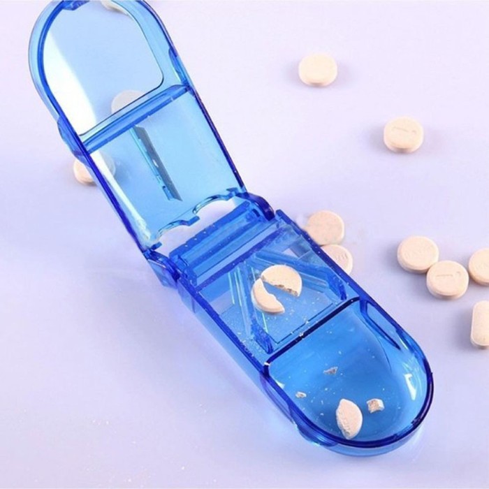 SGM 3KO - Kotak Obat Alat Pisau Potong Obat Pill Cutter Case 2 in 1