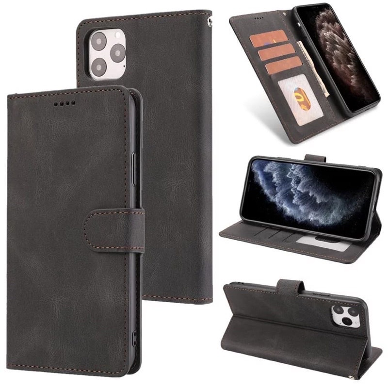 Leather Case Flip Cover Wallet SAMSUNG GALAXY M23 M33 M52 M53 M62 5G F62 Leather Case Dompet Kulit Casing Lipat Standing