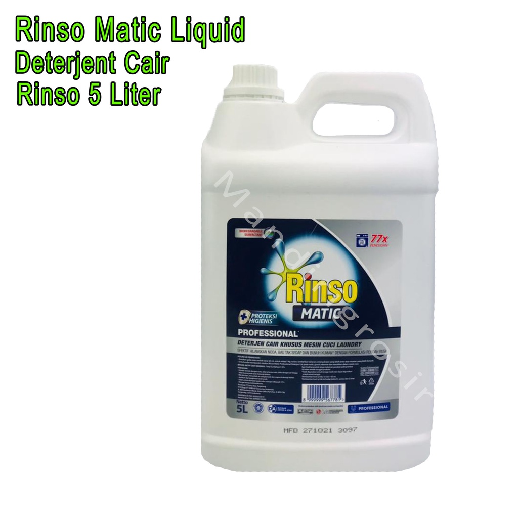 Rinso Matic Liquid *Rinso * Deterjent Cair * 4.5 Liter