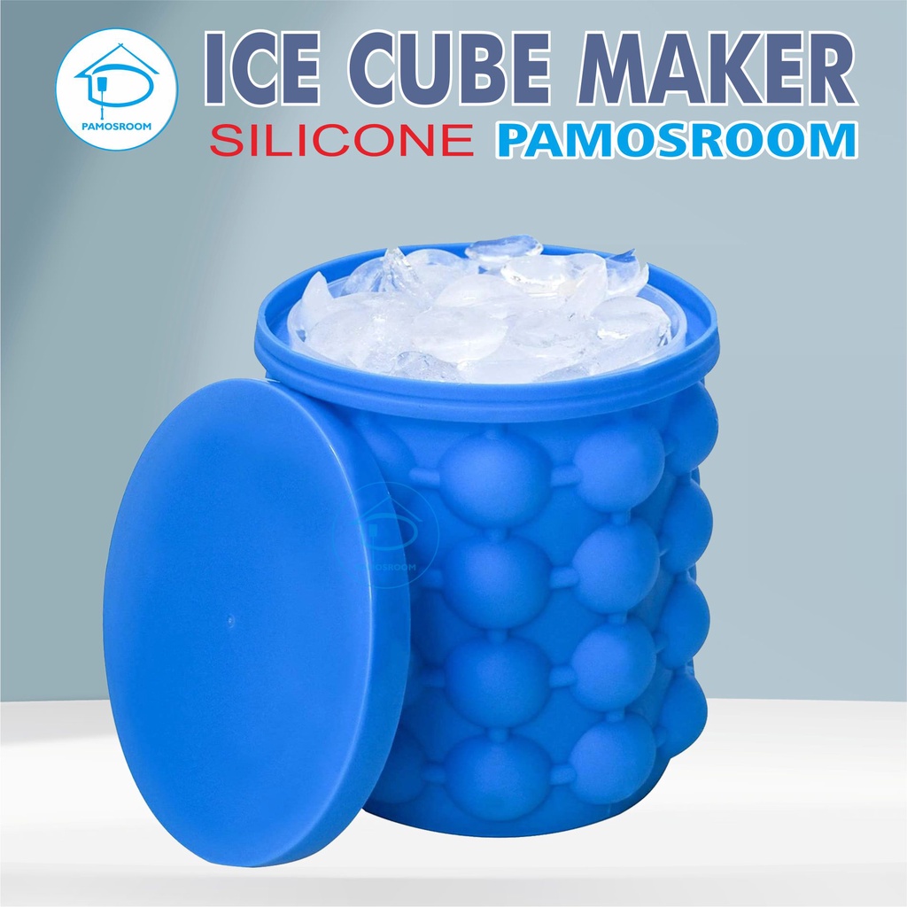 Pamosroom Ice Cube Maker Cetakan Es Batu Silicone Pencetak Es Batu Silicone Mold