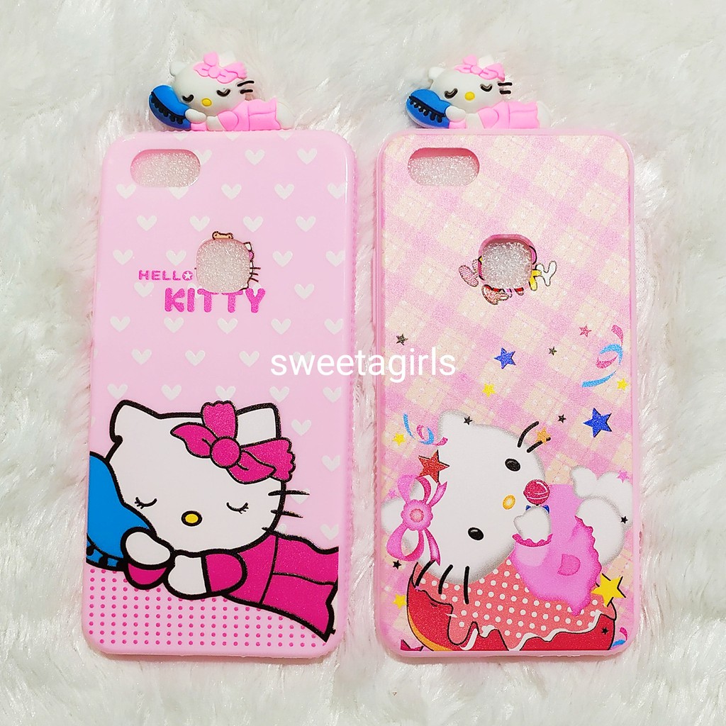 Silicon Case Glossy + Boneka 3D - Vivo V7 Plus  - Sweetacase.id Motif Kartun - Bisa Bayar Ditempat / COD / Casing Terbaru / Karakter Lucu / Casing Kartun / Kartun / Case murah / diskon / Import