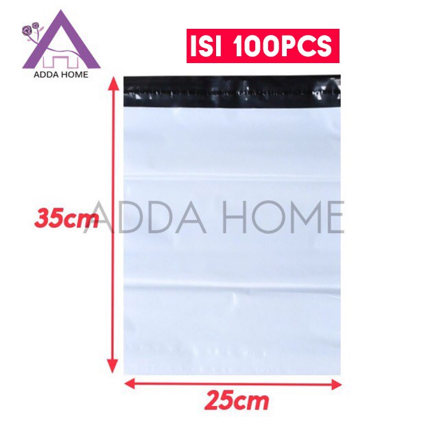 Adda Home - Polymailer Plastik Packing 25x35 cm Putih (100pcs)