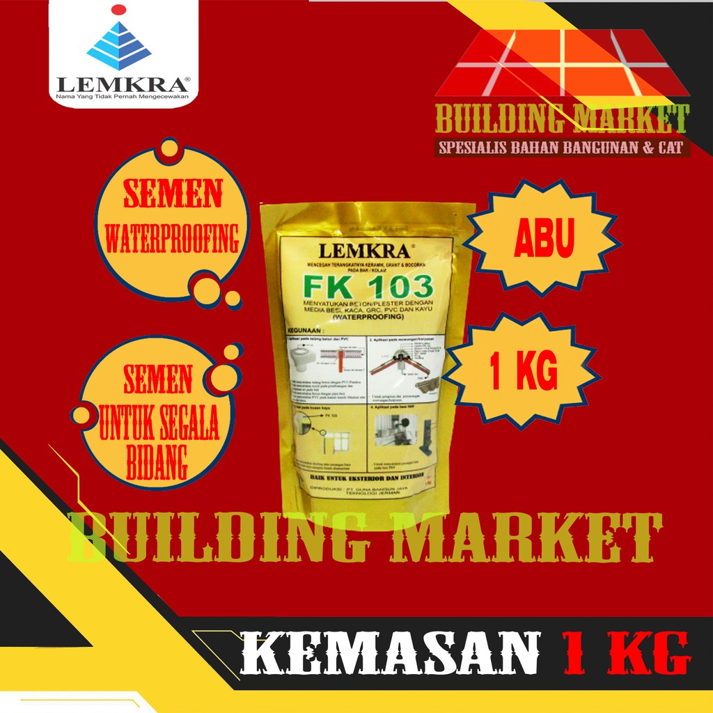 Semen Waterproofing Lem Kra Fk 103 Semen Instan Lemkra Fk 103 1 Kg Shopee Indonesia