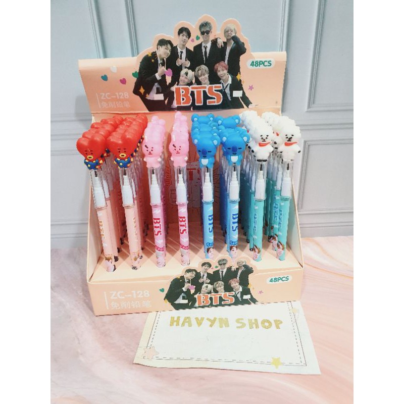 (4pc) pensil lantu/lantu bensia/pensil cabut lucu/pensil bongkar pasang-BTS BONEKA 2