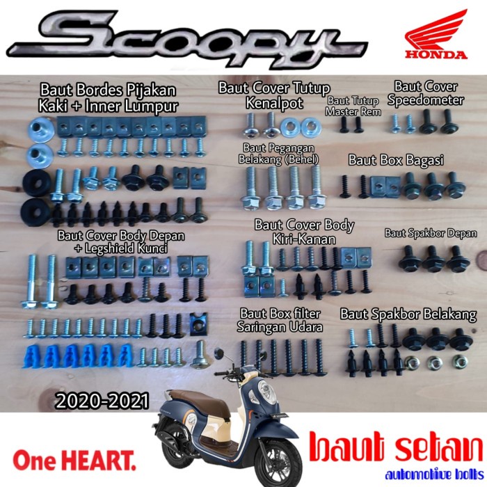 Baut Fullset Body Honda Scoopy Esp 2020-2021/Baut Fullbody Scoopy Esp