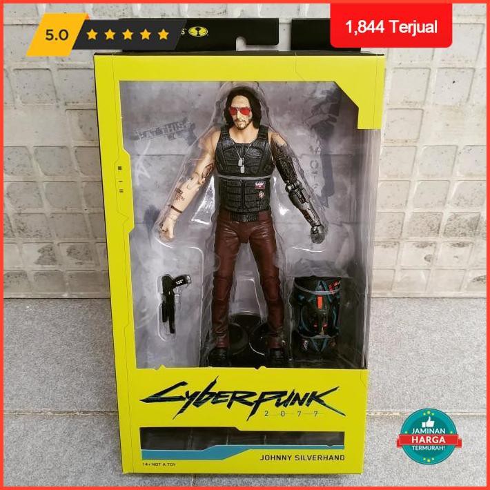 Action Figure Mcfarlane Toys Cyberpunk 2077 Johnny Silverhand Keanu Reeves Free Ongkir